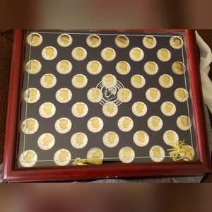 Danbury Mint Gold & Silver Kennedy Half Dollar collection